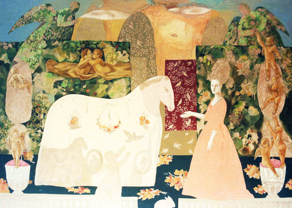 «Ранковий туман». 1998. Папір, змішана техніка